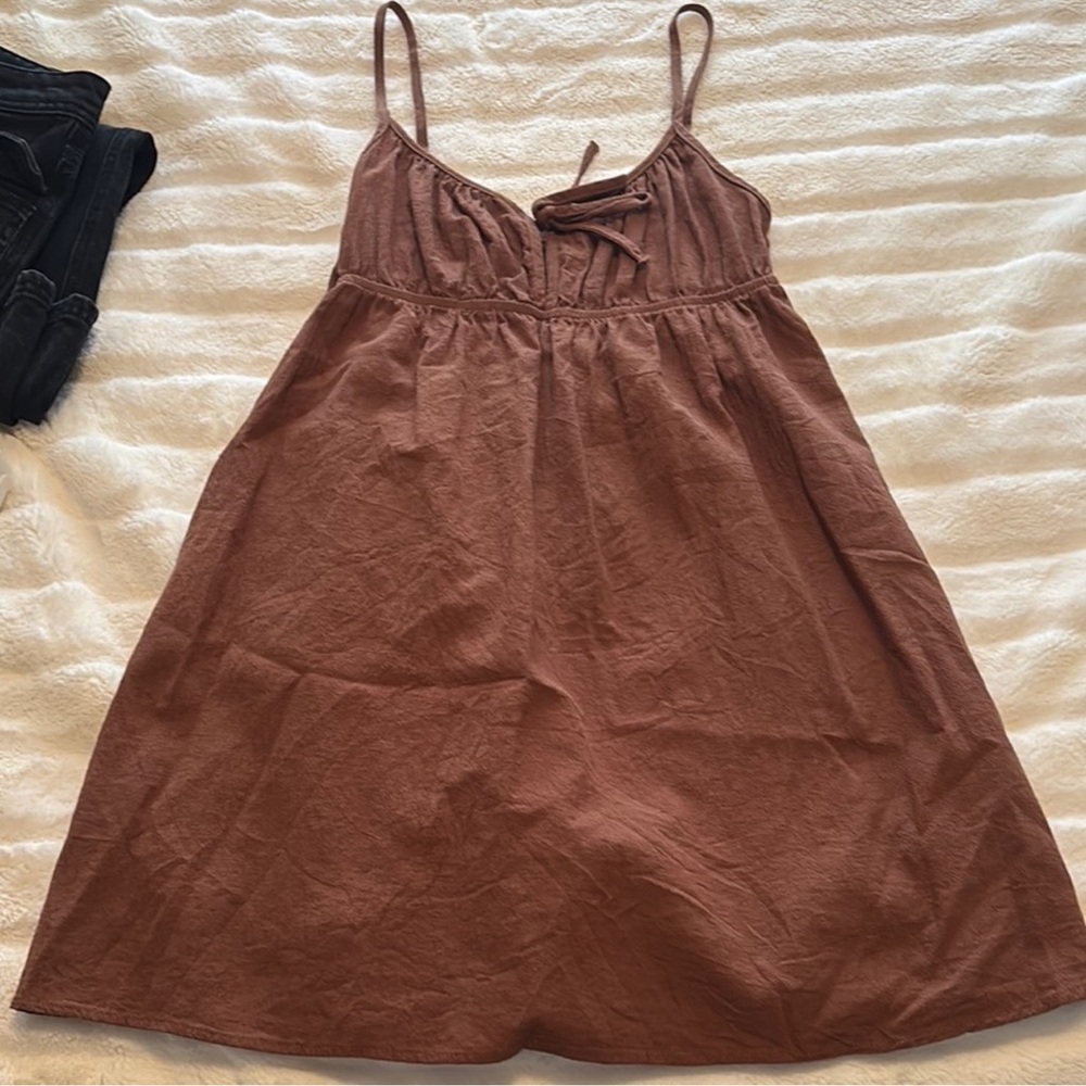 & Other Stories Brown Mini Dress